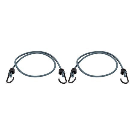 Keeper Keeper Black/Gray Bungee Cord 48 in. L X 0.315 in. 2 pk A06047Z